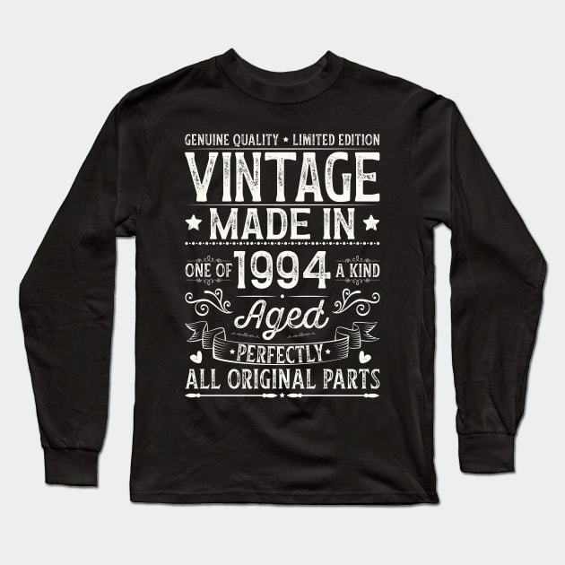 Vintage 1994 30th Birthday Long Sleeve T-Shirt by Etopix